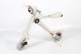 An Evolution Transporter ET smart high quality foldable / portable black electric scooter.