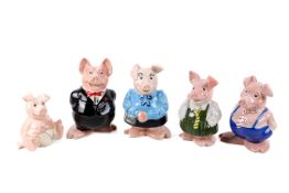 A set of five assorted Wade Natwest piggy bank money boxes. Max.