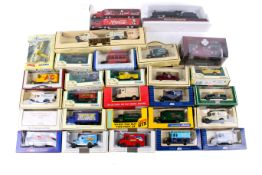 A collection of assorted diecast model vehicles.