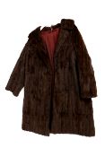 A vintage Hockley Furs full length mink fur coat.