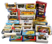 An assortment of boxed diecast vehicles.