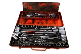 Two assorted metric socket sets, cased.