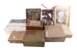 A collection of vintage plywood jigsaw puzzles, etc. Including a German 'Picture Lotto' game, etc.