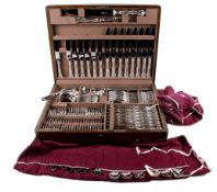 Mappin & Webb canteen of cutlery for eight, etc. Together with some loose tableware.