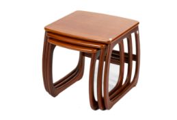 A mid-century Nathan nest of three tables. Max.
