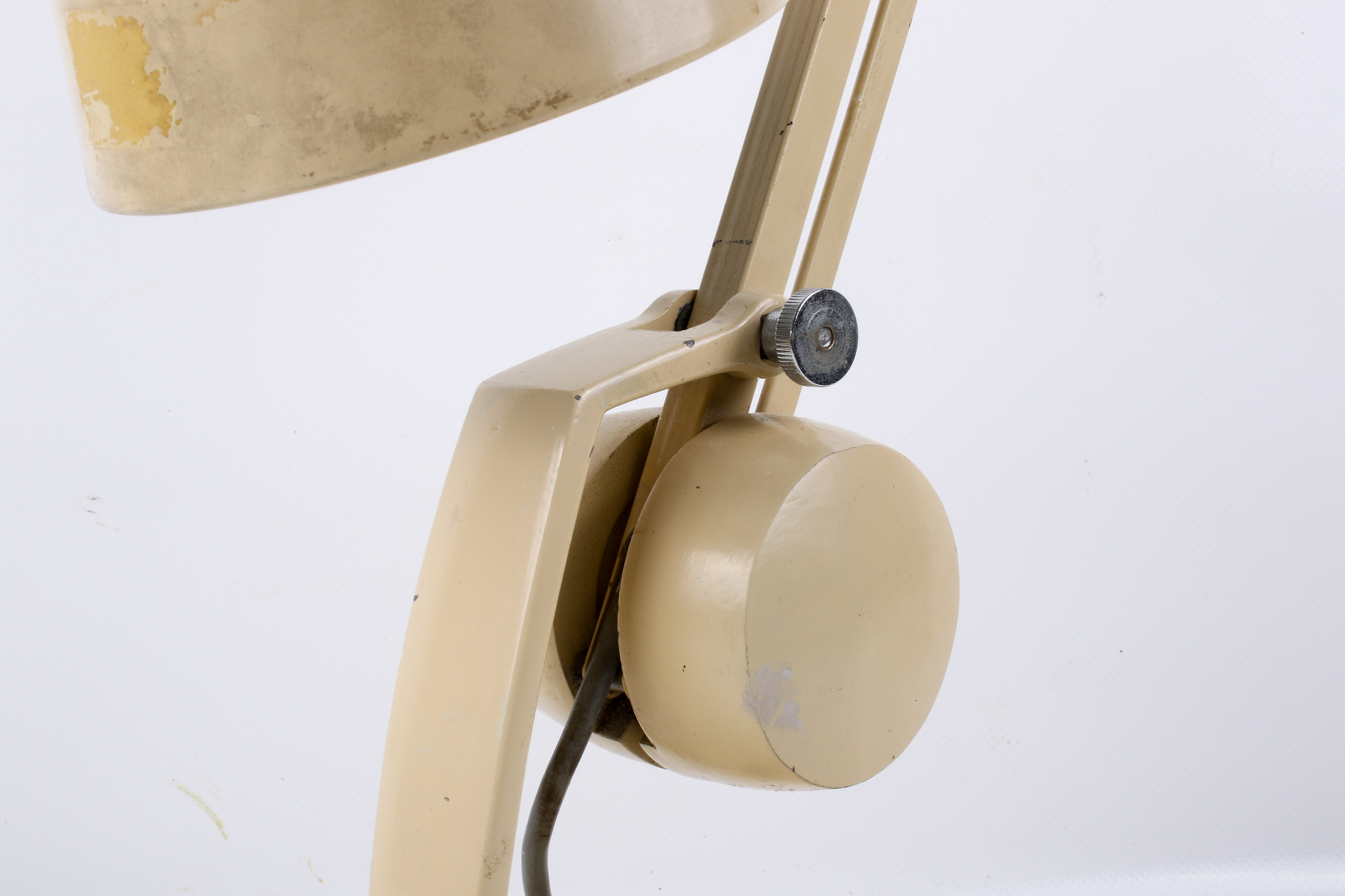 A mid-century Hadrill & Horstmann counterbalance multi poise desk lamp. On a square base. - Image 2 of 2