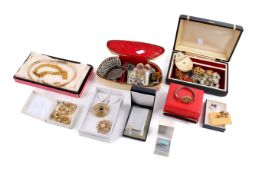 An assortment of costume jewellery.