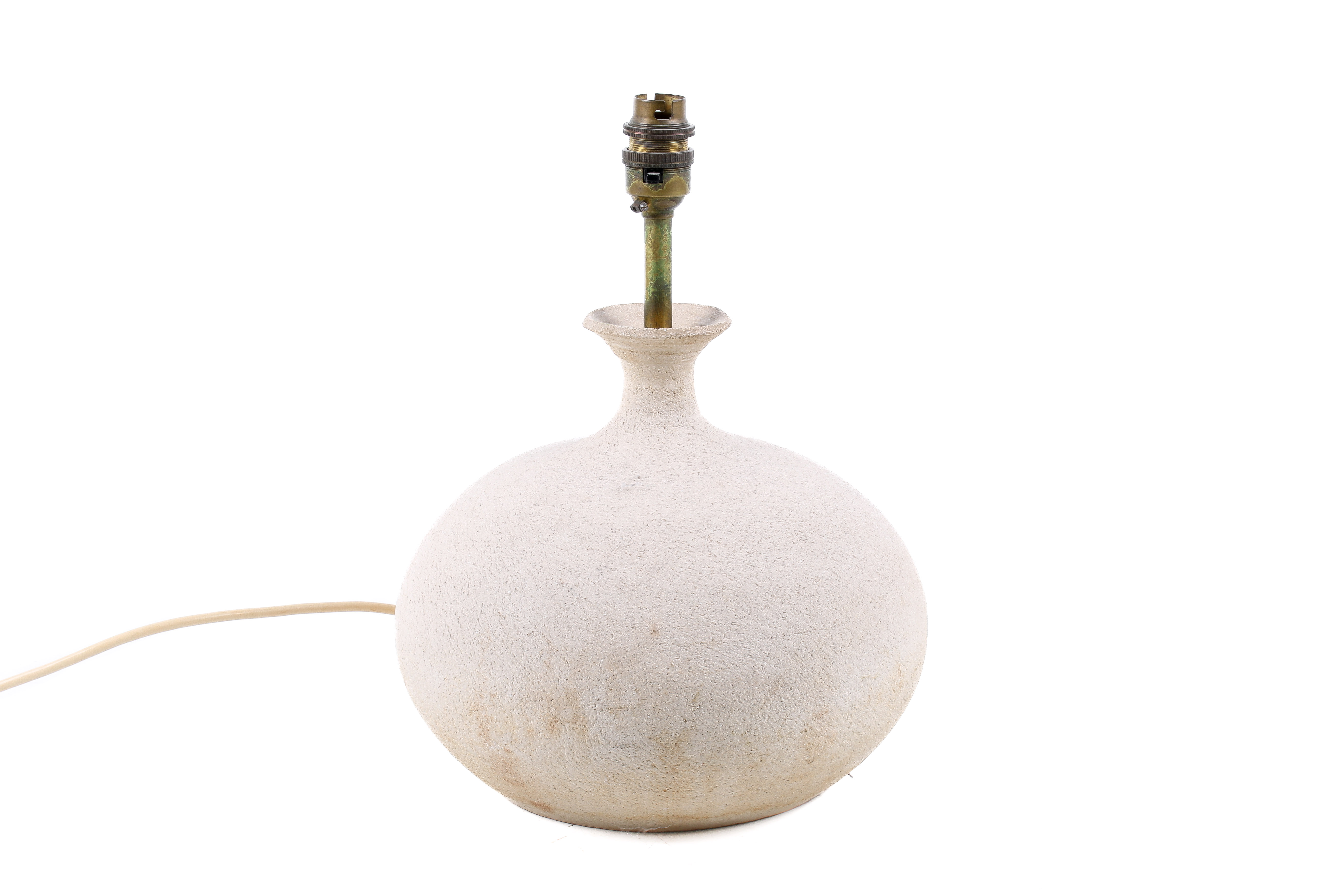 Waistel Cooper (1921 - 2003) studio art pottery textured table lamp base.