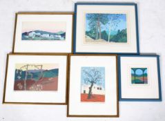 Kyriakides - a collection of five assorted signed limited edition prints. Max. 28cm x 21cm.