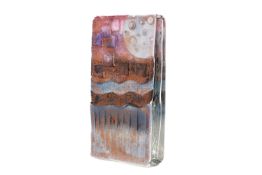 A Caithness Sarah Peterson limited edition rectangular art glass sculpture.