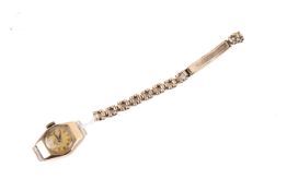 A vintage Record 9ct gold lady's watch. Halllmarked to the inside back and numbered LA 134376.