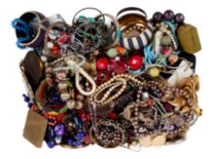 A large quantity of costume jewellery.