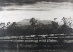 Norman Ackroyd, (British, 1938-2024), print, 'South Cadbury Hill'.
