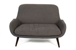 A contemporary retro style 'Moby' two seater sofa.