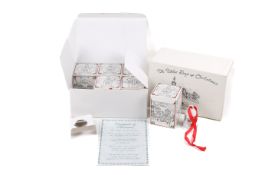 A full set of Hutschenreuther 'Twelve Days of Christmas' limited edition tree decorations.