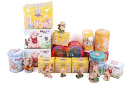 Thirteen 'Piggin' collectable figures by David Corbridge c1990s.