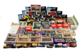 A collection of assorted die cast vehicle models. Including Matchbox, Lledo and Corgi. Mostly boxed.