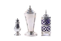 Three late 19th/early 20th century silver table items.