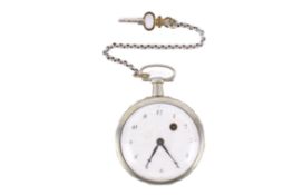 A 19th century Georgian open faced pocket watch with fusee movement.