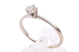 An 18ct gold diamond solitaire ring by Canadian Ice. Brilliant cut diamond, circa 0.