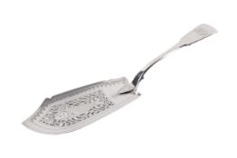 A Georgian silver fish slice.