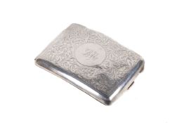 An early 20th century silver cigarette case.