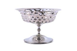 An early 19th century small silver comport dish.