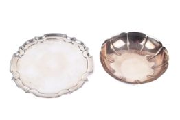 Two silver dishes.
