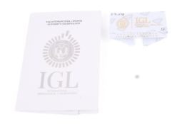 A loose round brilliant cut diamond of 0.52ct.