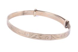 A hallmarked 9ct gold christening bracelet with personalised engraving. 7.3 grams gross weight.