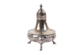 An early 20th century silver pepper pot.