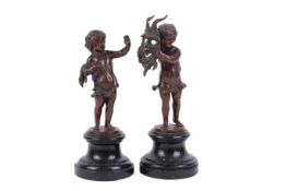 Franz IFFLAND (1862-1935) - pair of late 19th century bronze figures.