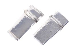 A George III silver lancet case and a Victorian fleam case.