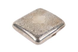 A silver cigarette case.