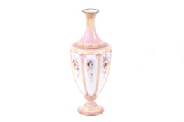 A circa 1888 Royal Worcester octagonal vase.