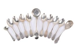 A small group of Victorian and later silver spoons.