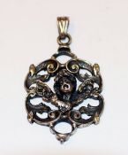 Silber Anhänger mit reliefiertem Putto, 10 gr., 5 cm x 2,5 cm