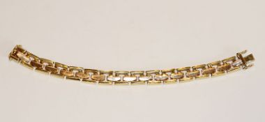 14 k Gelb- und Rotgold Armband, 18,4 gr., L 18 cm