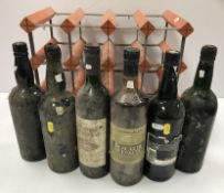 Six bottles various ports and wines including one bottle Domaine de Gaillat 1988,