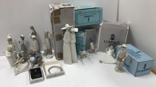 A large collection of Lladro figures to include 