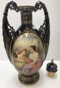 A Vienna vase and cover,