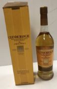 One bottle Glenmorangie Highland single malt scotch whisky,