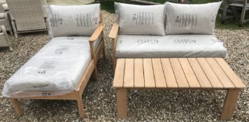A Bramblecrest garden furniture set comprising 
