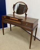A George III mahogany and inlaid spinnet