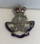 A gold mounted diamond and enamel set ba