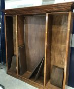 A mahogany open bookcase, the moulded co