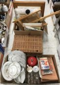 Two boxes of sundry china and glass to i