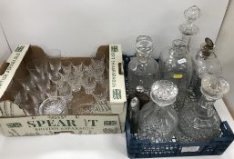 A collection of Waterford pineapple cut