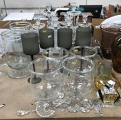 A set of four Flamart baluster goblet shaped candle holders on circular feet 24.