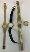 A Magno gold plated cased ladies wristwatch,